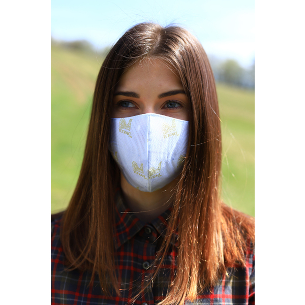 TETRAO bavlněná ochranná maska na obličej - bílé 1 ks  2