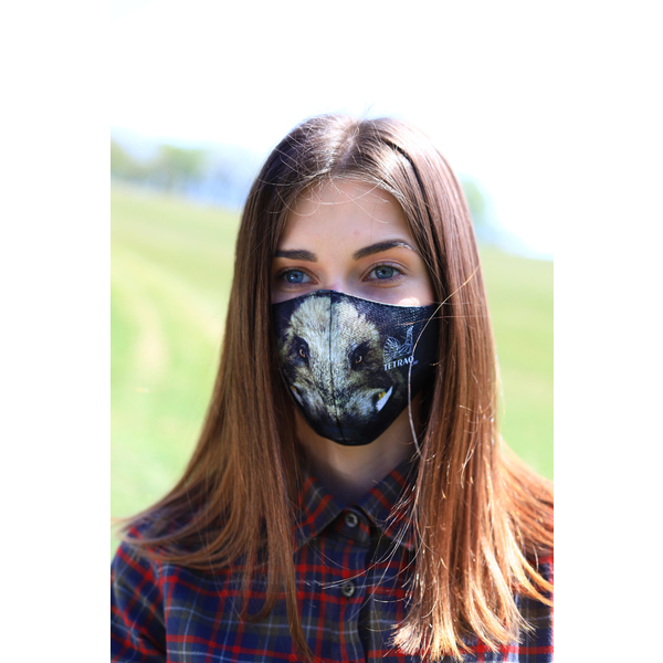 TETRAO bavlněná ochranná maska na obličej - divočák 1 ks  1