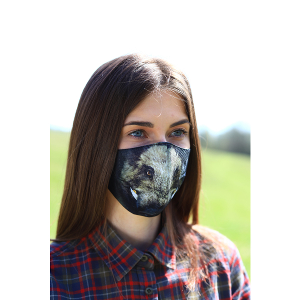 TETRAO bavlněná ochranná maska na obličej - divočák 1 ks 