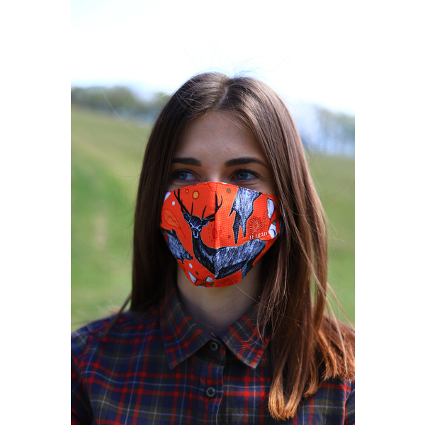 TETRAO bavlněná ochranná maska na obličej - les 1 ks 