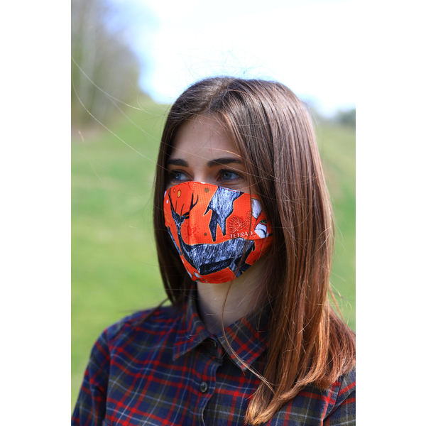TETRAO bavlněná ochranná maska na obličej - les 1 ks  2