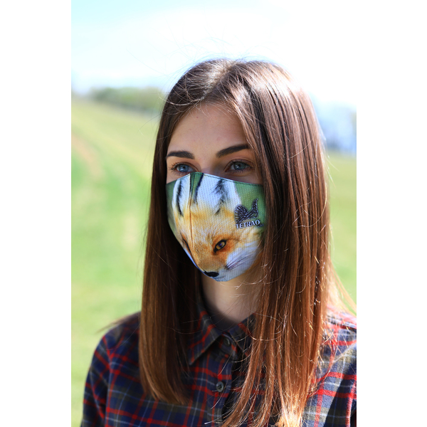 TETRAO bavlněná ochranná maska na obličej - liška 1 ks 