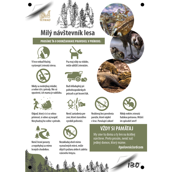 Informační tabule pro návštěvníky lesa