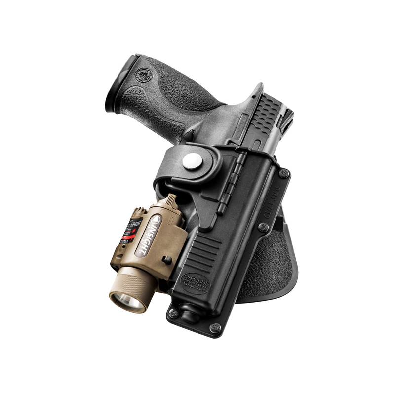 Pouzdro s rotačním pádlem pro zbraně Glock G17/22/31 s taktickým světlem