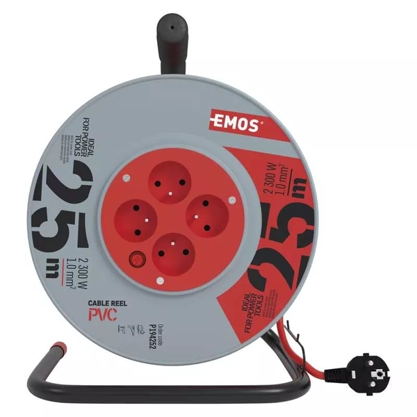 Prodlužovací PVC kabel EMOS na pohyblivém bubnu, 25 m 1
