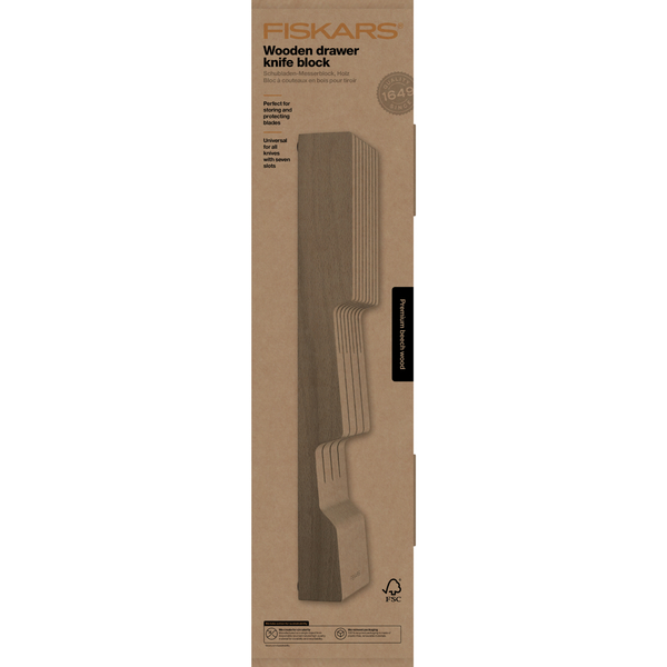 Dřevěný blok na nože do zásuvky FISKARS All Steel 9