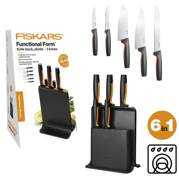 Blok s 5 noži FISKARS Functional Form 2