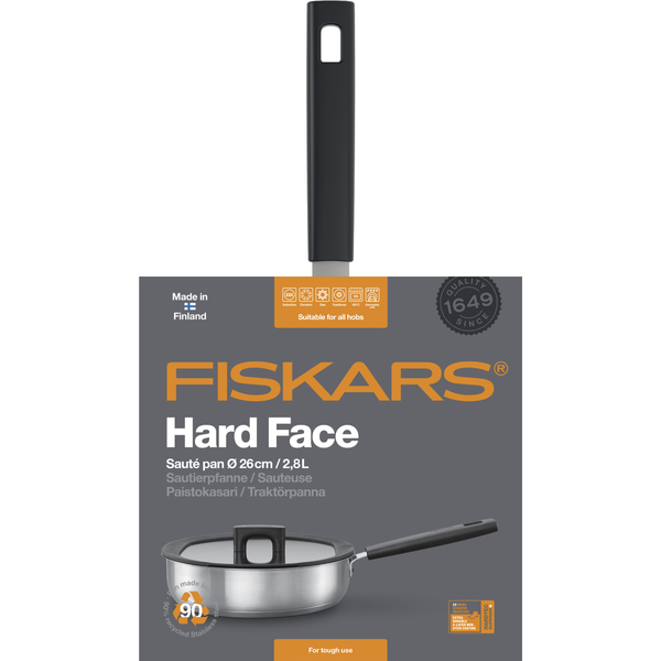 Pánev s poklicí FISKARS Hard Face z nerezové oceli, 26 cm 6