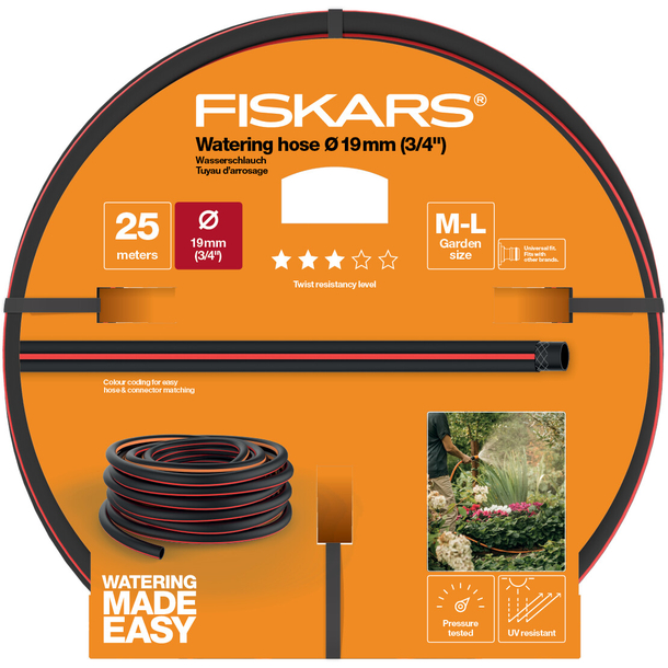 Hadice FISKARS, 25 m, 19 mm (3/4") Q3 2