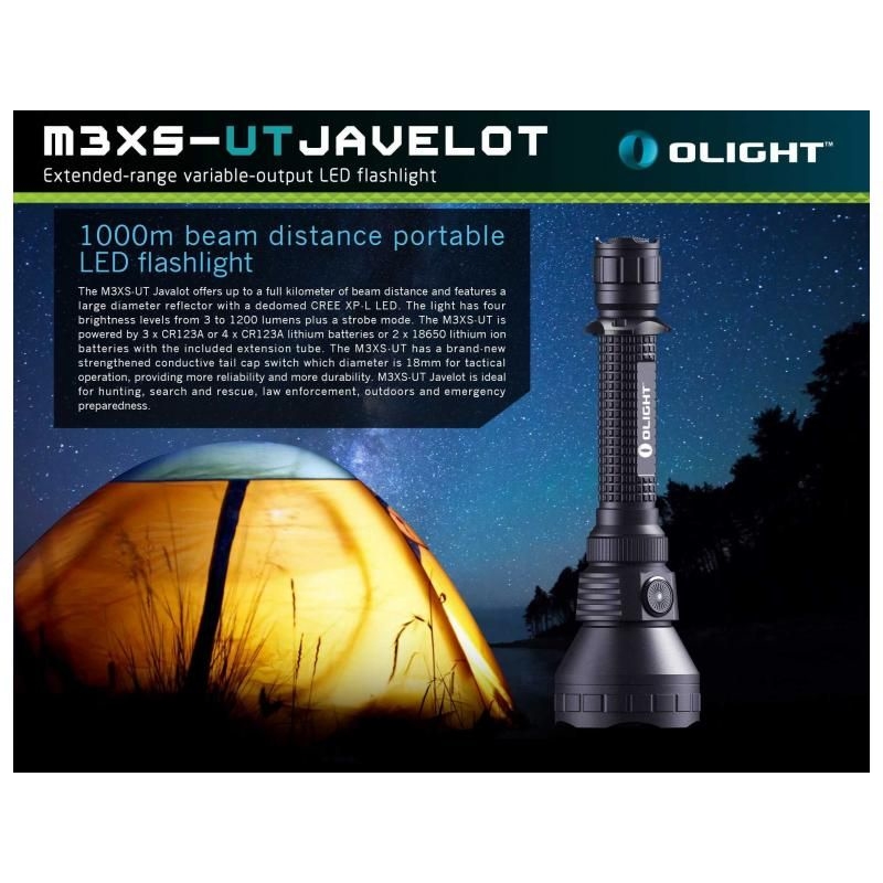 LED svítilna Olight M3XS-UT Javelot KIT 1200 lm 9