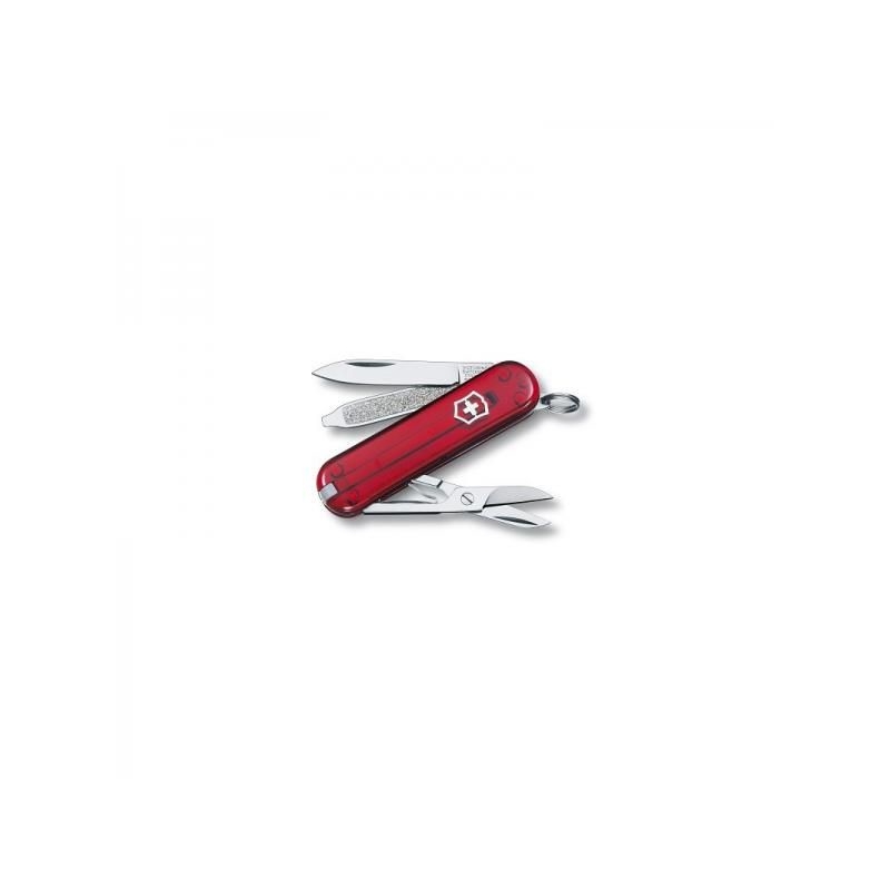 Kapesní nůž Victorinox Classic - 7 funkcí červený průhledný